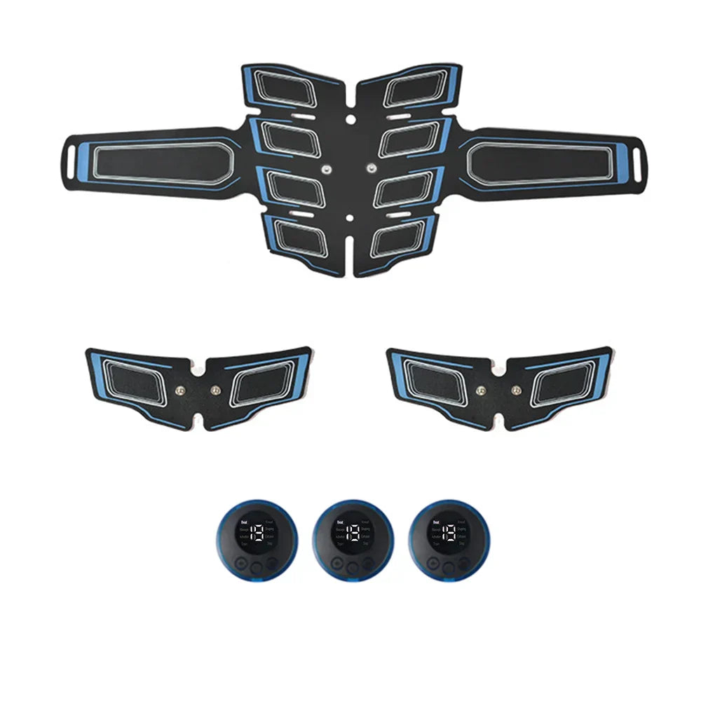 Abdominal Muscle Trainer EMS Fitness Belt Blue