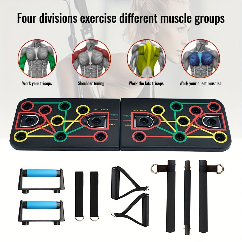 Push-Up Board Set with Resistance Bands